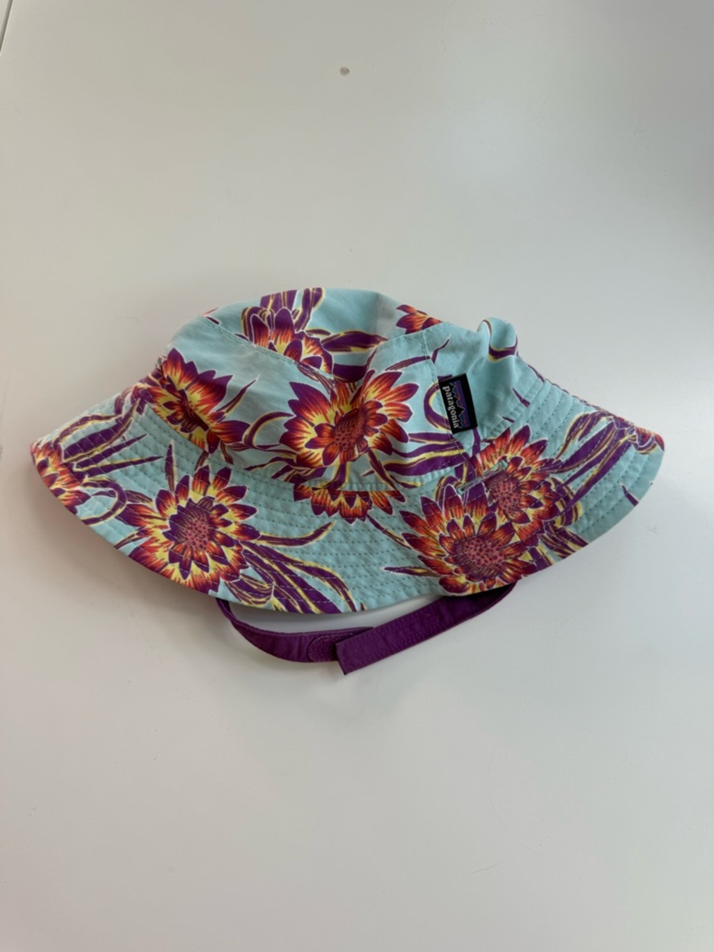 Patagonia Baby Sunflower Purple Bucket Hat Reversible - No Size Tag